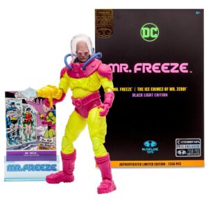 dc multiverse mr. freeze (gold label black light edition)