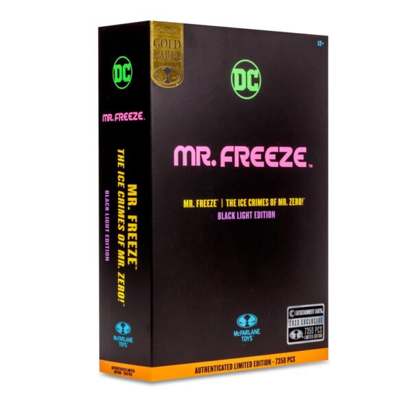 dc multiverse mr. freeze (gold label black light edition)
